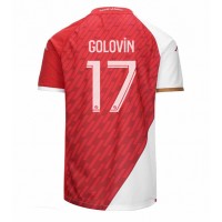 Camiseta AS Monaco Aleksandr Golovin #17 Primera Equipación Replica 2023-24 mangas cortas